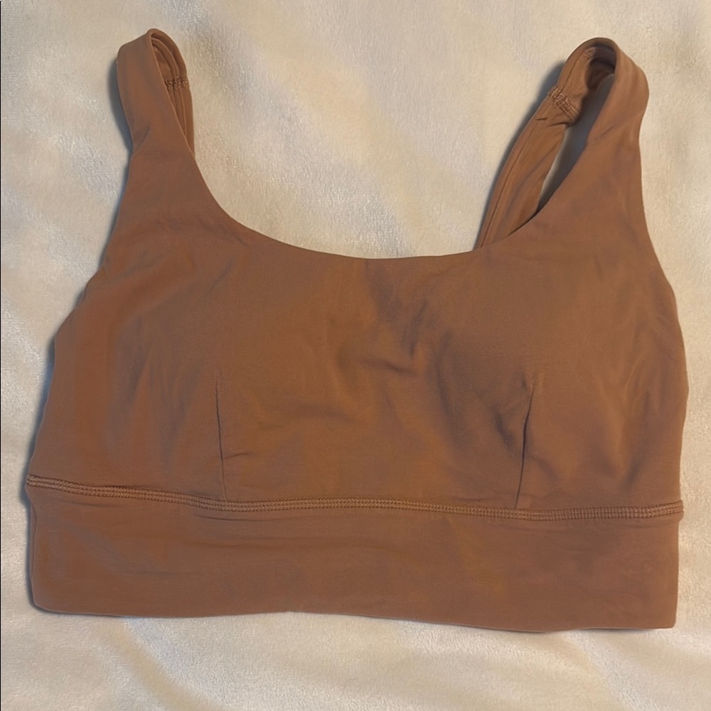 Women's Lululemon Tan Bralette, size 10 with cup inserts